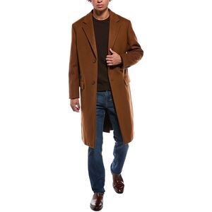 Theory Mens  2-Button Wool & Cashmere-Blend Coat, Brown